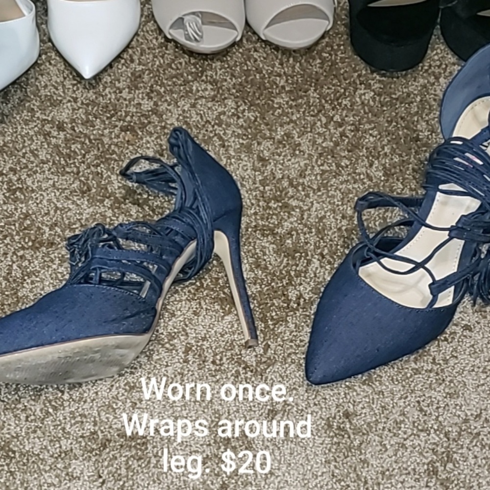 Blue jean heels
